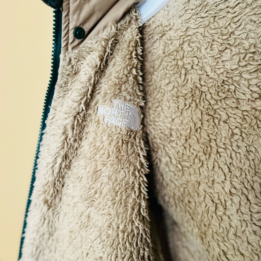 THE NORTH FACE Little Boy Reversible Jacket Size 10 Medium Grey white and Brow - Picture 7 of 13